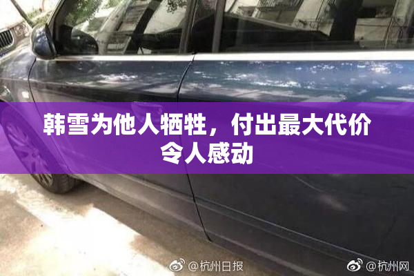 韩雪为他人牺牲，付出最大代价令人感动