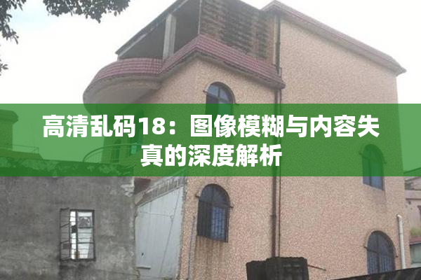 高清乱码18：图像模糊与内容失真的深度解析