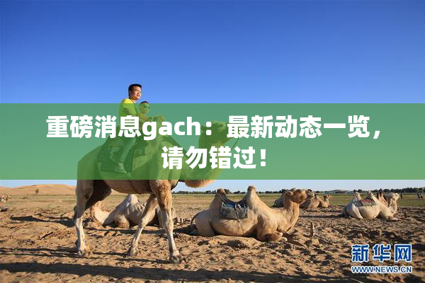 重磅消息gach：最新动态一览，请勿错过！
