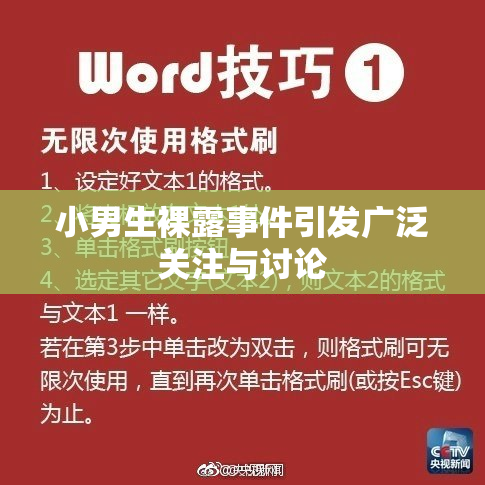小男生裸露事件引发广泛关注与讨论