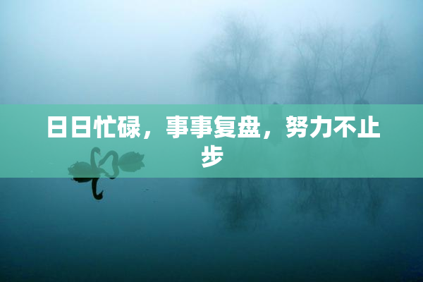 日日忙碌，事事复盘，努力不止步