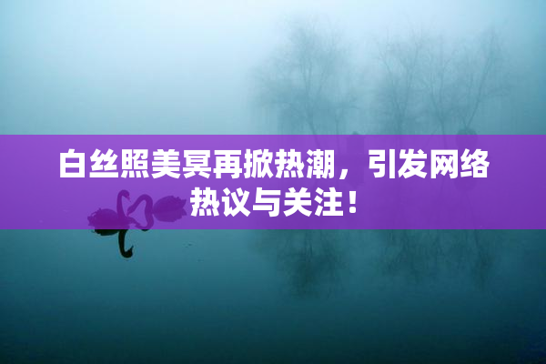 白丝照美冥再掀热潮，引发网络热议与关注！