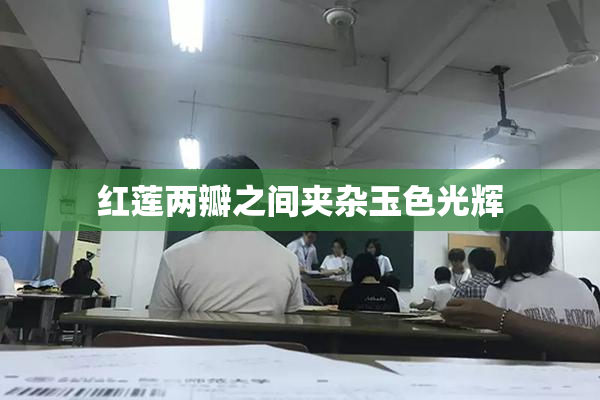 红莲两瓣之间夹杂玉色光辉