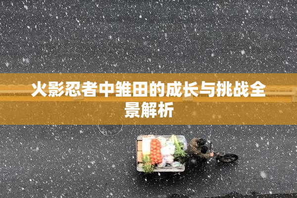 火影忍者中雏田的成长与挑战全景解析
