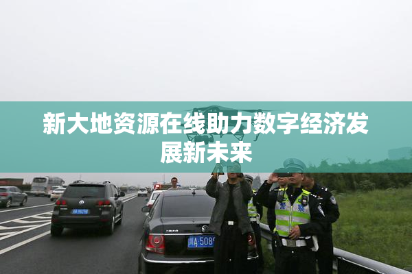 新大地资源在线助力数字经济发展新未来