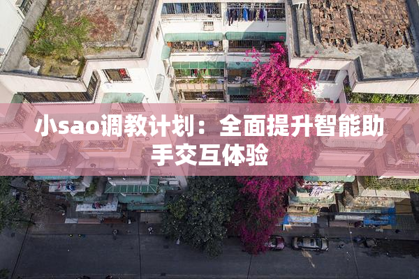 小sao调教计划：全面提升智能助手交互体验