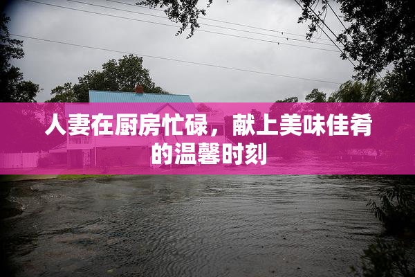 人妻在厨房忙碌，献上美味佳肴的温馨时刻