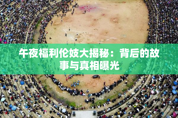 午夜福利伦妓大揭秘：背后的故事与真相曝光