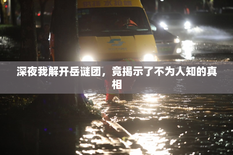 深夜我解开岳谜团，竟揭示了不为人知的真相