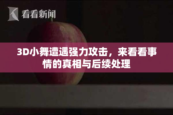 3D小舞遭遇强力攻击，来看看事情的真相与后续处理