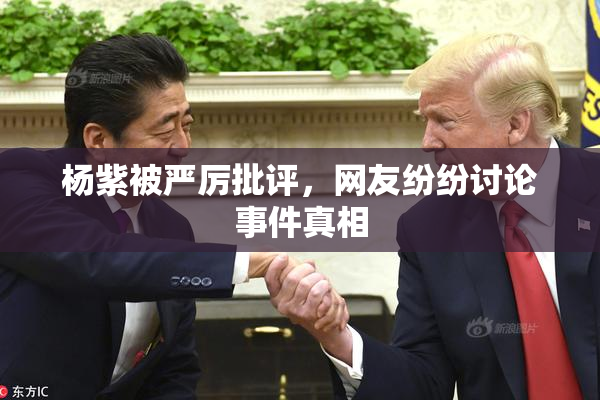 杨紫被严厉批评，网友纷纷讨论事件真相