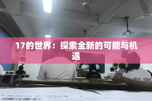 17的世界：探索全新的可能与机遇
