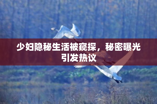 少妇隐秘生活被窥探，秘密曝光引发热议
