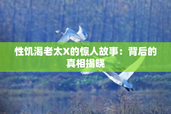 性饥渴老太X的惊人故事：背后的真相揭晓