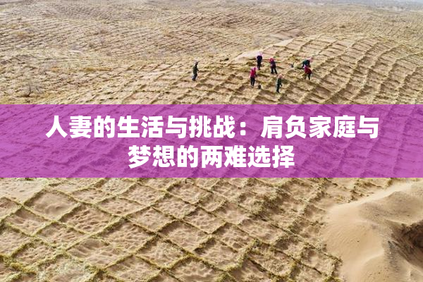 人妻的生活与挑战：肩负家庭与梦想的两难选择
