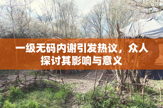 一级无码内谢引发热议，众人探讨其影响与意义
