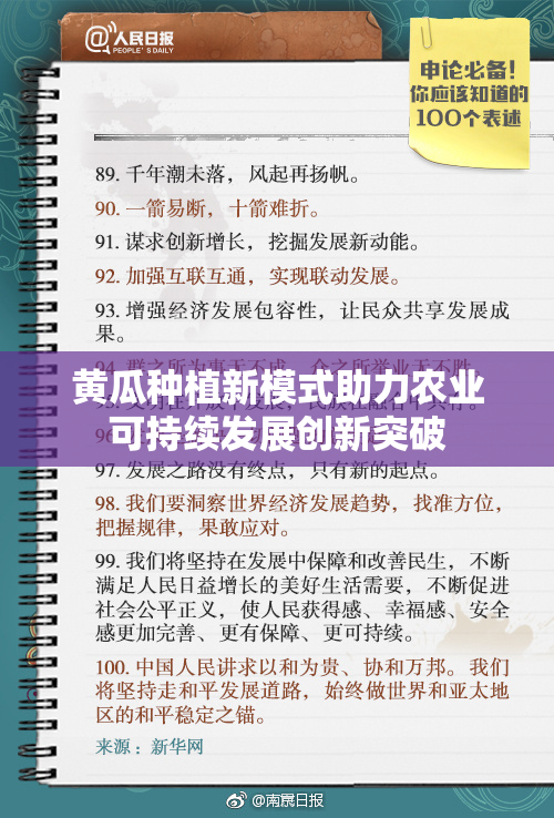 黄瓜种植新模式助力农业可持续发展创新突破