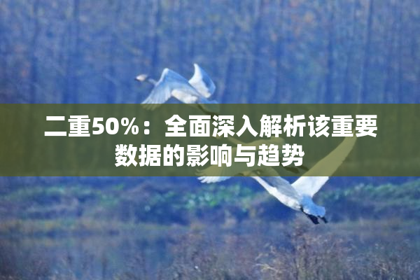 二重50%：全面深入解析该重要数据的影响与趋势