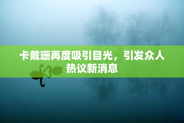 卡戴珊再度吸引目光，引发众人热议新消息
