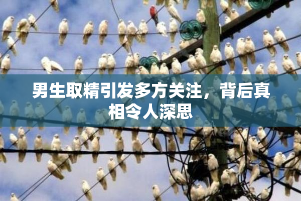 男生取精引发多方关注，背后真相令人深思
