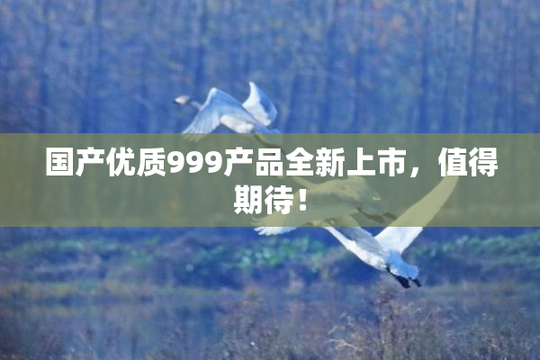 国产优质999产品全新上市，值得期待！