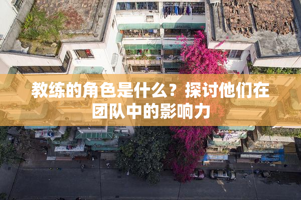 教练的角色是什么？探讨他们在团队中的影响力