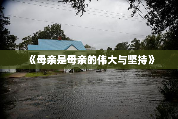 《母亲是母亲的伟大与坚持》