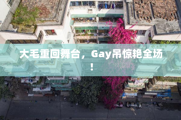 大毛重回舞台，Gay吊惊艳全场！