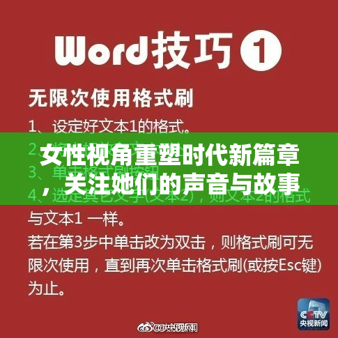 女性视角重塑时代新篇章，关注她们的声音与故事