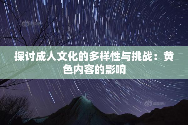 探讨成人文化的多样性与挑战：黄色内容的影响