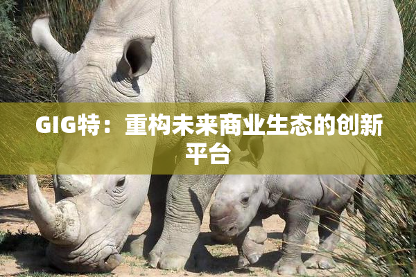 GIG特：重构未来商业生态的创新平台