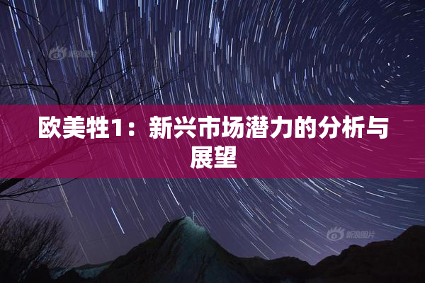 欧美牲1：新兴市场潜力的分析与展望