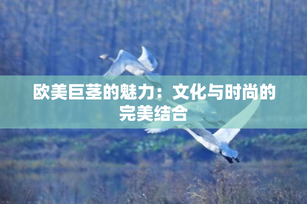 欧美巨茎的魅力：文化与时尚的完美结合