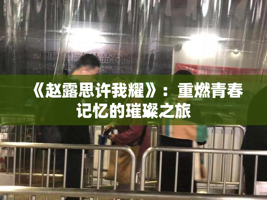 《赵露思许我耀》：重燃青春记忆的璀璨之旅