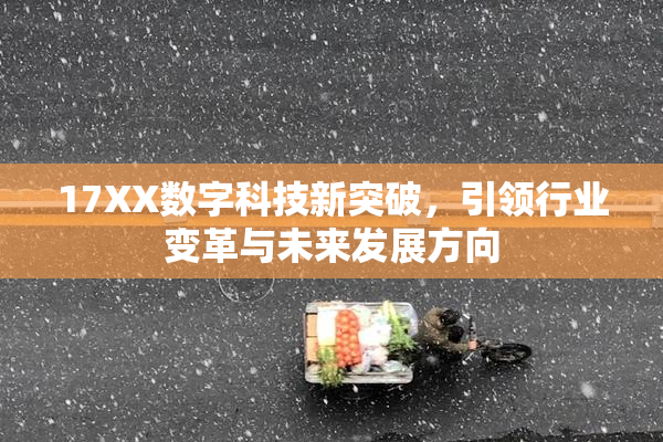 17XX数字科技新突破，引领行业变革与未来发展方向