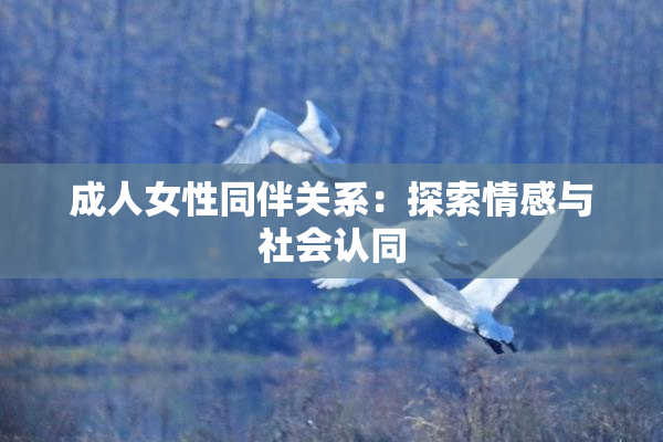 成人女性同伴关系：探索情感与社会认同