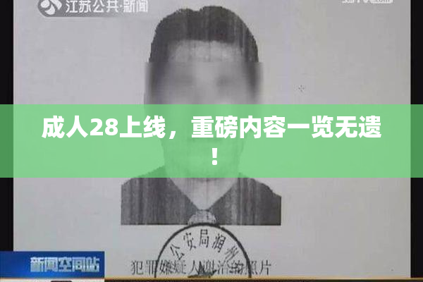成人28上线，重磅内容一览无遗！