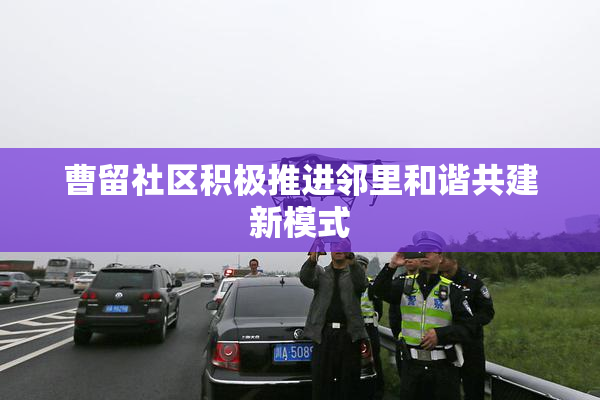 曹留社区积极推进邻里和谐共建新模式