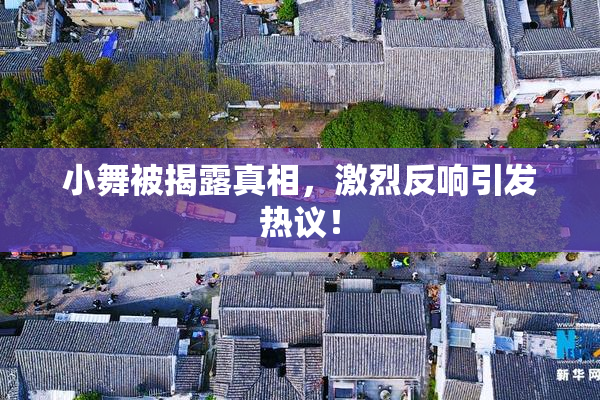 小舞被揭露真相，激烈反响引发热议！