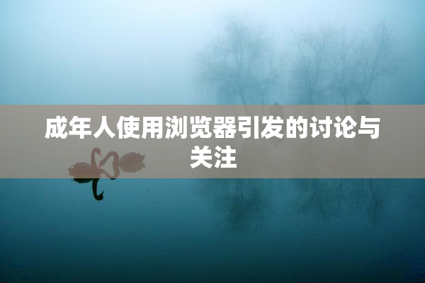 成年人使用浏览器引发的讨论与关注