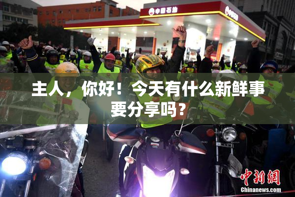 主人，你好！今天有什么新鲜事要分享吗？