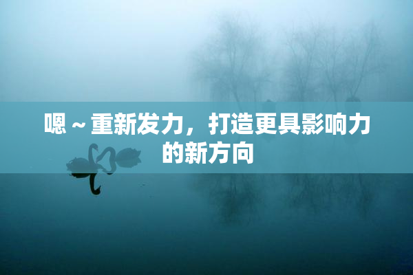 嗯～重新发力，打造更具影响力的新方向