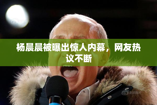 杨晨晨被曝出惊人内幕，网友热议不断