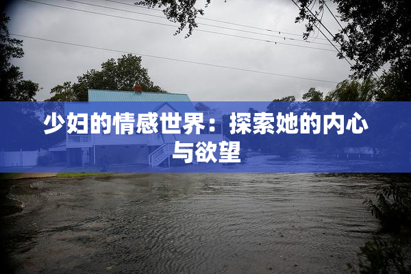 少妇的情感世界：探索她的内心与欲望