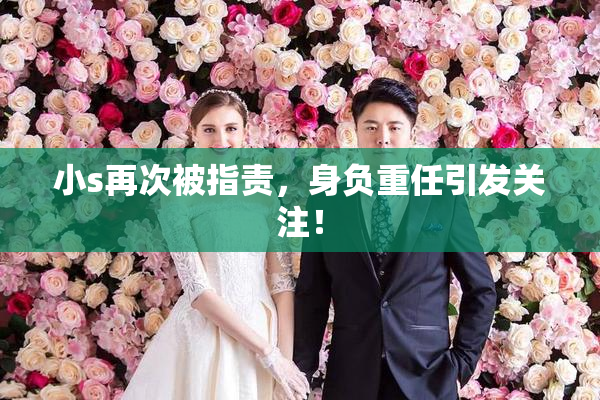 小s再次被指责，身负重任引发关注！