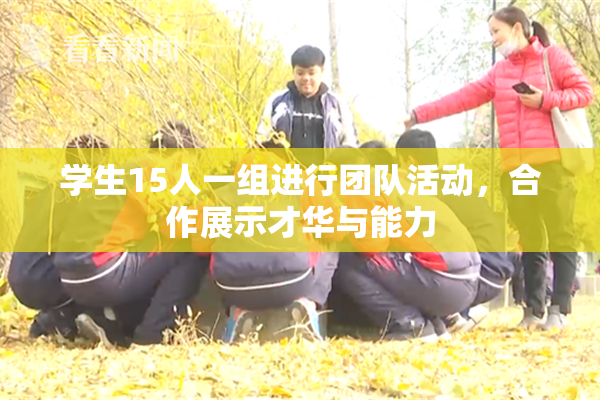 学生15人一组进行团队活动，合作展示才华与能力
