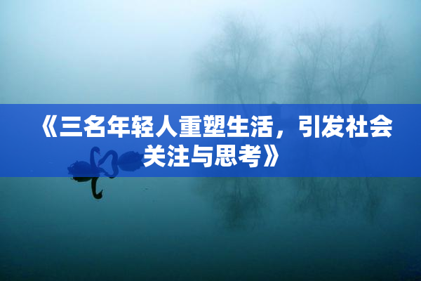 《三名年轻人重塑生活，引发社会关注与思考》