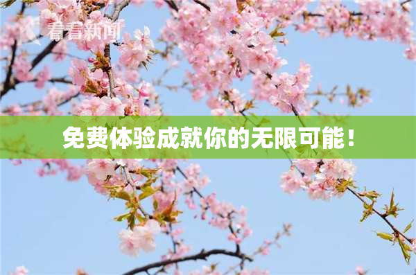 免费体验成就你的无限可能！