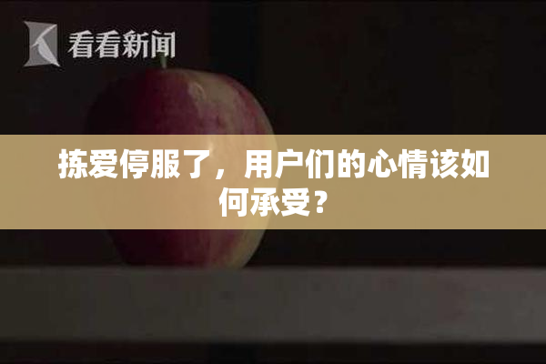 拣爱停服了，用户们的心情该如何承受？