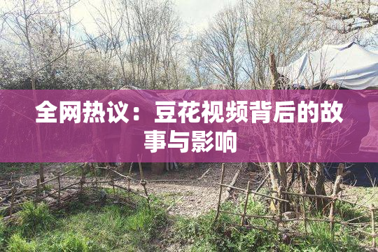 全网热议：豆花视频背后的故事与影响